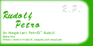 rudolf petro business card